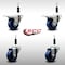 Service Caster 3'' SS Solid Poly Swivel 7/8'' Expanding Stem Caster Set 2 Total Lock Brakes, 4PK SCC-SSEXTTL20S314-SPUS-2-S-2-78 - alternate 2